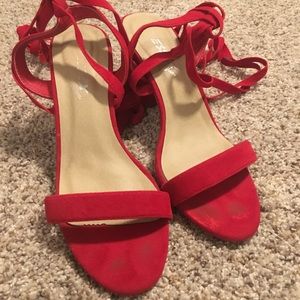 Red wrap around Heels
